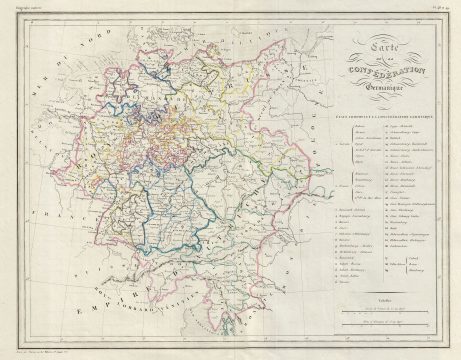 1843 Malte-Brun Map of Germany