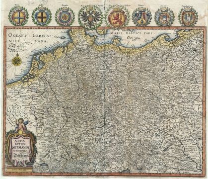 1649 Merian Map of Germany (Holy Roman Empire)
