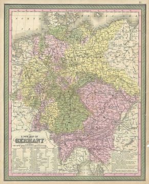 1849 Mitchell Map of Germany