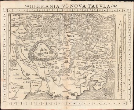 1540 / 1552 Münster Map of Germany