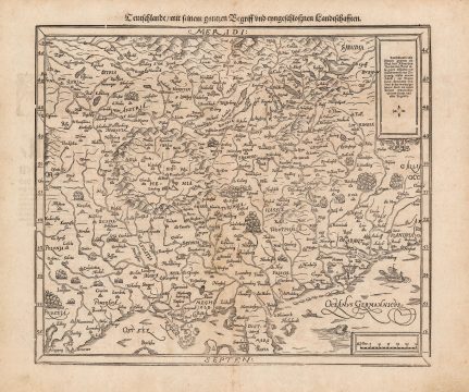 1628 Münster/ Petri Map of Germany