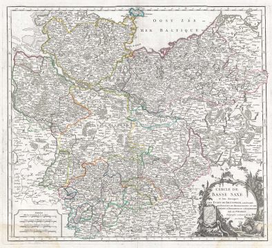 1752 Vaugondy Map of Germany
