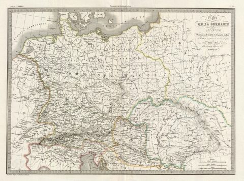 1830 Lapie Map of Ancient Germany