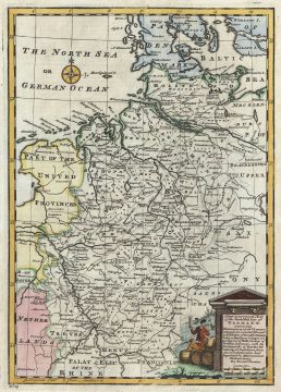 1747 Bowen Map of Northwestern Germany (Westphalia, Lower Saxony)