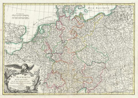 1783 Rizzi-Zannoni Map of Germany and Poland
