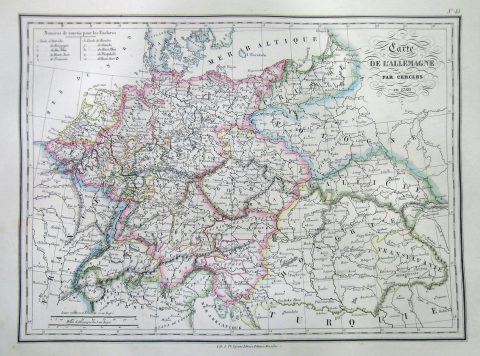 1837 Malte-Brun Map of Germany