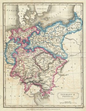 1822 Butler Map of Germany and Prussia