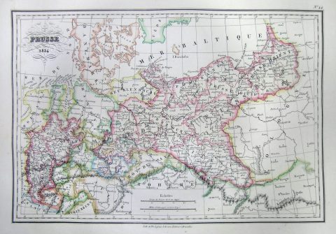 1837 Malte-Brun Map of Northern Germany or Prussia