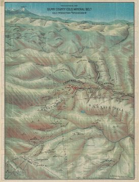 1906 Clason Bird's Eye View Topographical Map of Gilpin County, Colorado