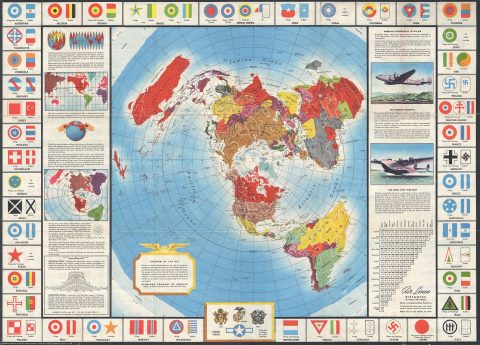 1943 Aluminum Company of America and Petruccelli Map of the World