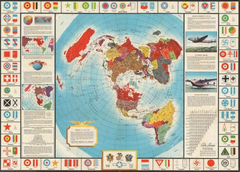 1943 Aluminum Company of America and Petruccelli Map of the World