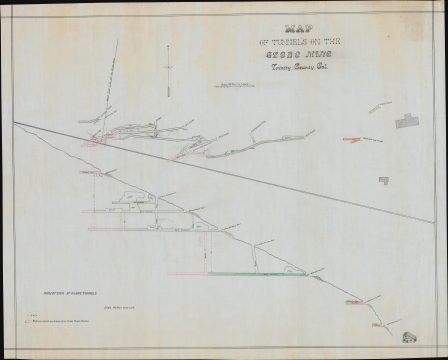 1900 Manuscript Map of Globe Mine, Trinity County, California
