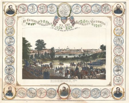 1865 Magnus Broadside Commemorating the Union Victory in the U.S. Civil War