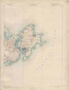 1890 U. S. Geological Survey Map of Gloucester and Rockport, Massachusetts
