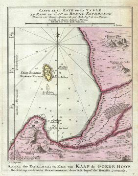 1773 Bellin Map of the Cape of Good Hope, Cape town, South Africa