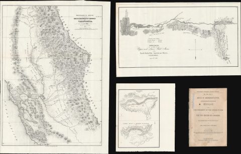 1848 Ord Maps of the Gold Discoveries in California (3 maps)