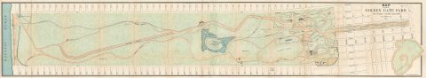 1893 Britton and Rey Map of Golden Gate Park, San Francisco