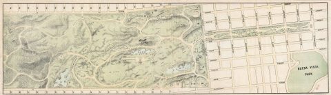 1874 Britton and Rey Map of Golden Gate Park, San Francisco