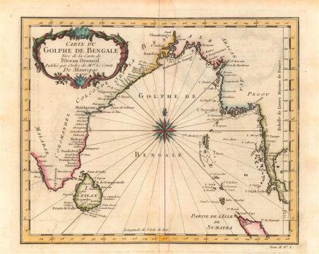 1740 Bellin Map or Plan of the Bay of Bengal