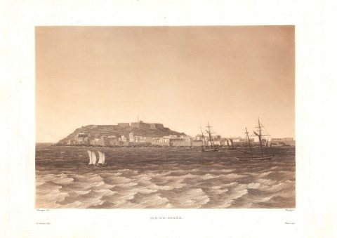 1835 Lauvergne / Himely View of Goree, Dakar, Senegal