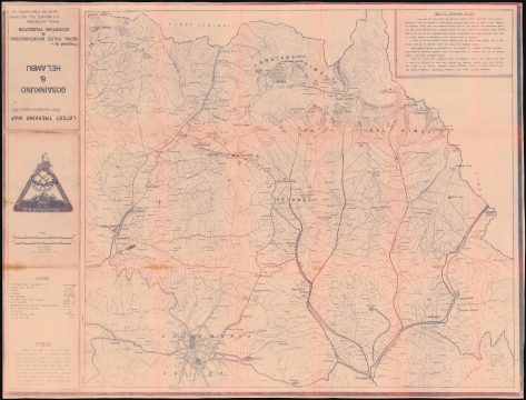 1893 Trekking Map of Gosainkund and Helambu in Nepal