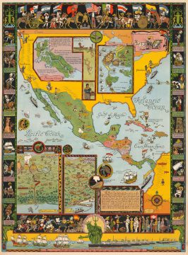 1933 Jo Mora Pictorial Map of Central America / The Spanish Main