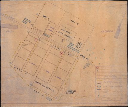 1975 Bartniczak Manuscript Map of Grady Prisoner of War Camp (Stalag 324), Poland
