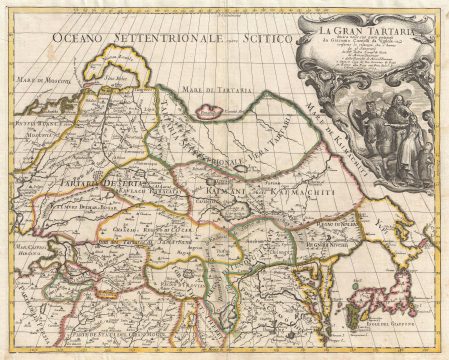 1693 Cantelli da Vignola Map of Northeastern Asia or Grand Tartary