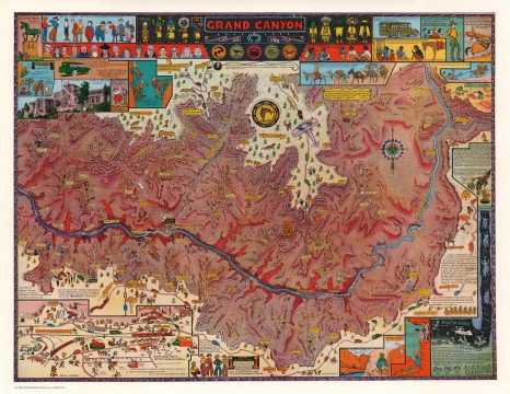 1931 Jo Mora Pictorial Map of the Grand Canyon