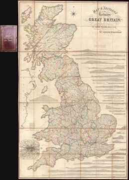 1839 Bradshaw Railroad Map of Great Britain