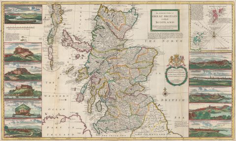 1714 Hermann Moll Map of Scotland