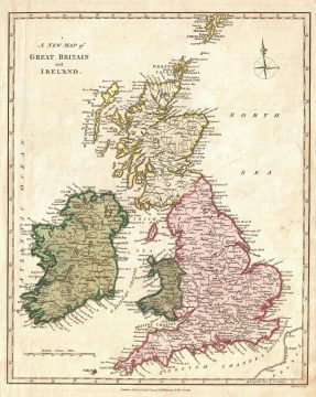 1794 Wilkinson Map of the British Isles (England, Scotland, Ireland)