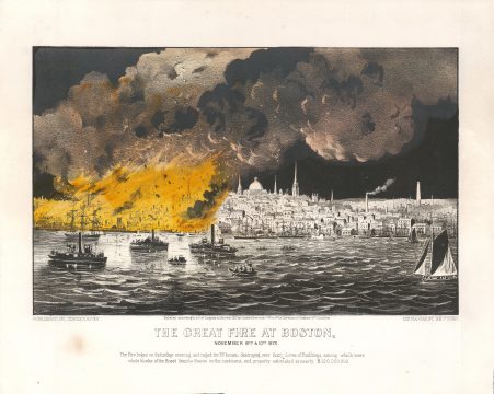 1872 Currier and Ives View of the Great Boston Fire