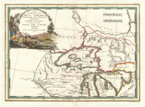 1797 Cassini Map of the Great lakes
