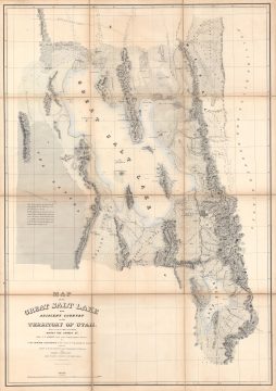 1852 Stansbury Map of Utah and the Great Salt Lake, Presentation Edition