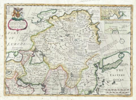 1712 Wells Map of China and Tartary (w/ Siberia)