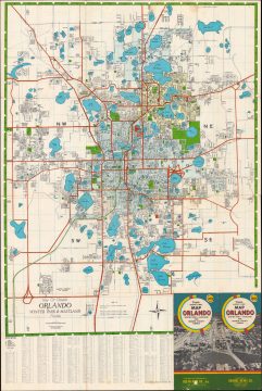 1962 Dolph City Plan or Map of Orlando and Vicinity, Florida
