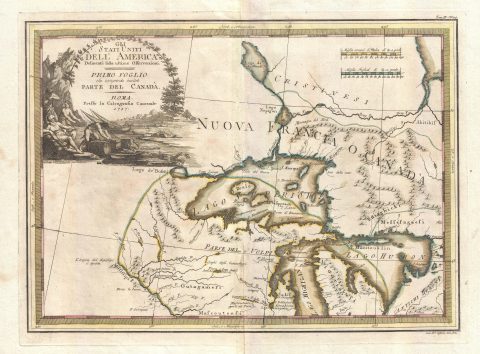 1797 Cassini Map of the Great lakes