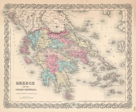 1856 Colton Map of Greece