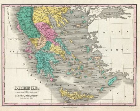 1828 Finley Map of Greece