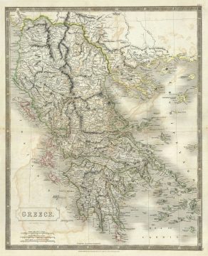 1835 Hall Map of Greece