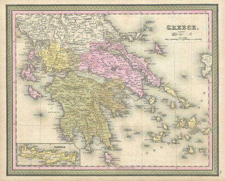 1849 Mitchell Map of Greece