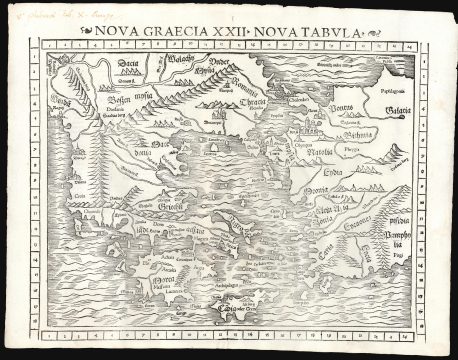 1542 / 1552 Münster Modern Map of Greece