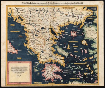 1588 Petri / Münster Map of Greece