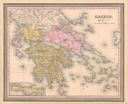 1849 Mitchell Map of Greece