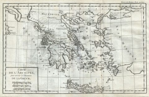 1782 Delisle de Sales Map of Greece and the Greek Archipelago