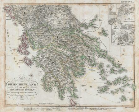 1853 Perthes Map of Classical Greece