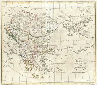 1799 Clement Cruttwell Map of Turkey in Europe