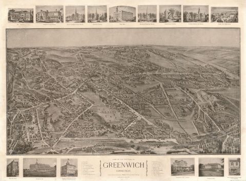 1904 Hughes and Bailey View of Greenwich, Connecticut