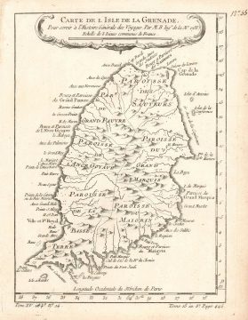 1780 Bellin Map of Grenada